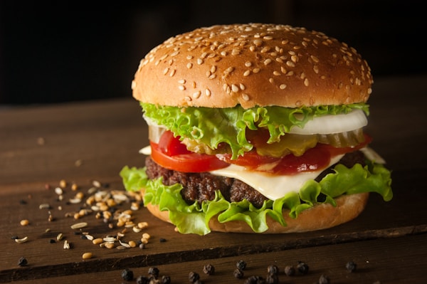 Burger and fries
